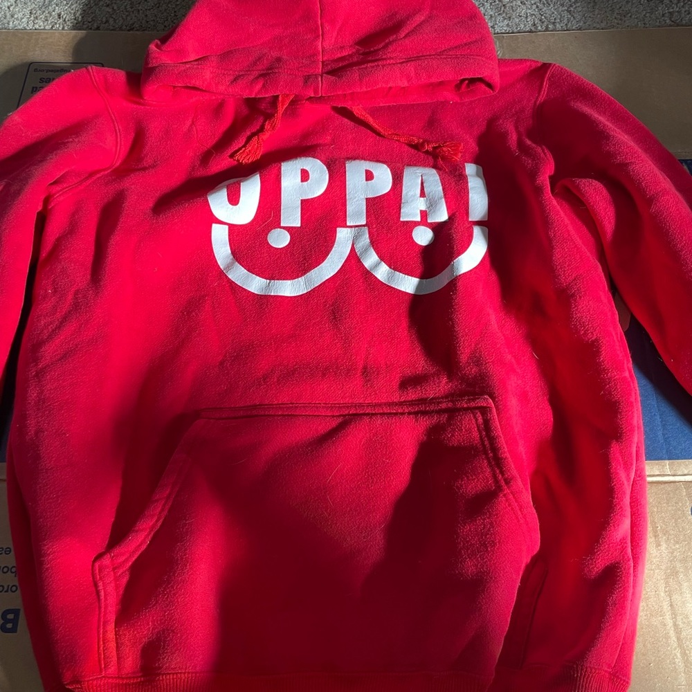 Red oppai hoodie